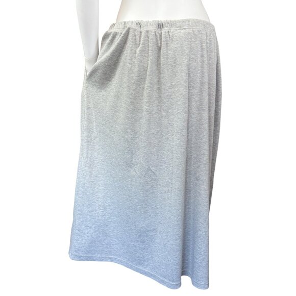 All American Comfort Womens Drawstring Elastic Waist Gray Maxi Skirt Size 2X - Picture 2 of 4
